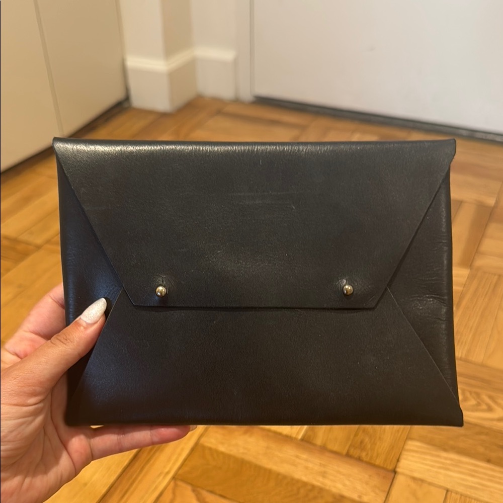 Tribe Alive Black Clutch Sleek Minimalist Design